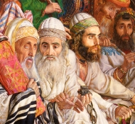 finding of savior in temple - Hunt detailed