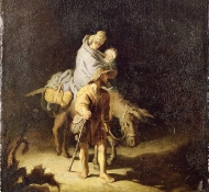flight into egypt - Rembrandt