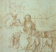 holy family in a trellis - Durer