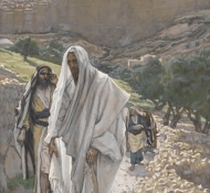 jesus goes in the evening to bethany - Tissot