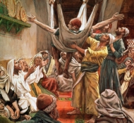 palsied man let down - Tissot